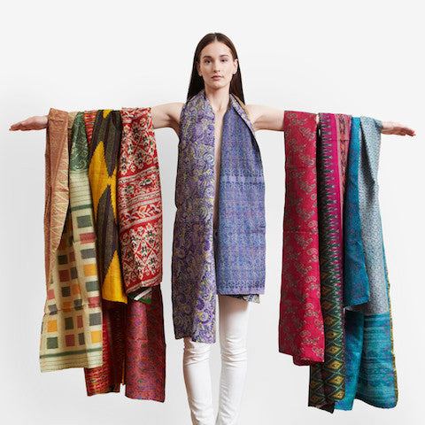 indian kantha scarves